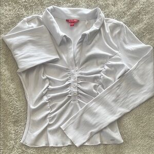 GUESS Women's White Long Sleeve Top